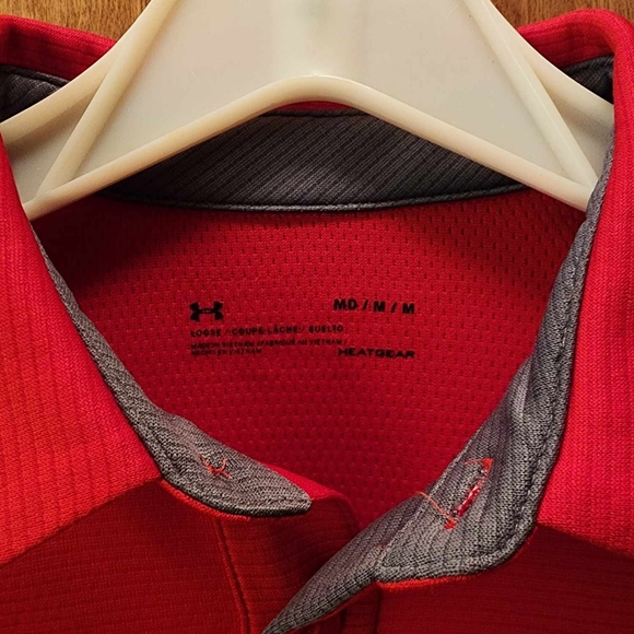 Under Armor Medium Men's UA Tech Performance Loose-Fit Golf Polo Team Shirt - Picture 3 of 4